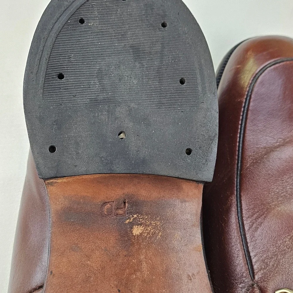 Bostonian‎ Mens 12 A/AAA Burgundy Leather Bit Loafers Dress Shoes 21004